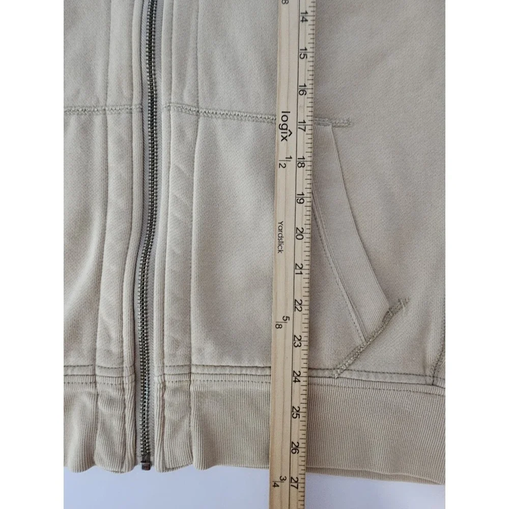 Polo Ralph Lauren Men's Full Zip Fleece Lined Waffle Knit Hoodie Beige Large